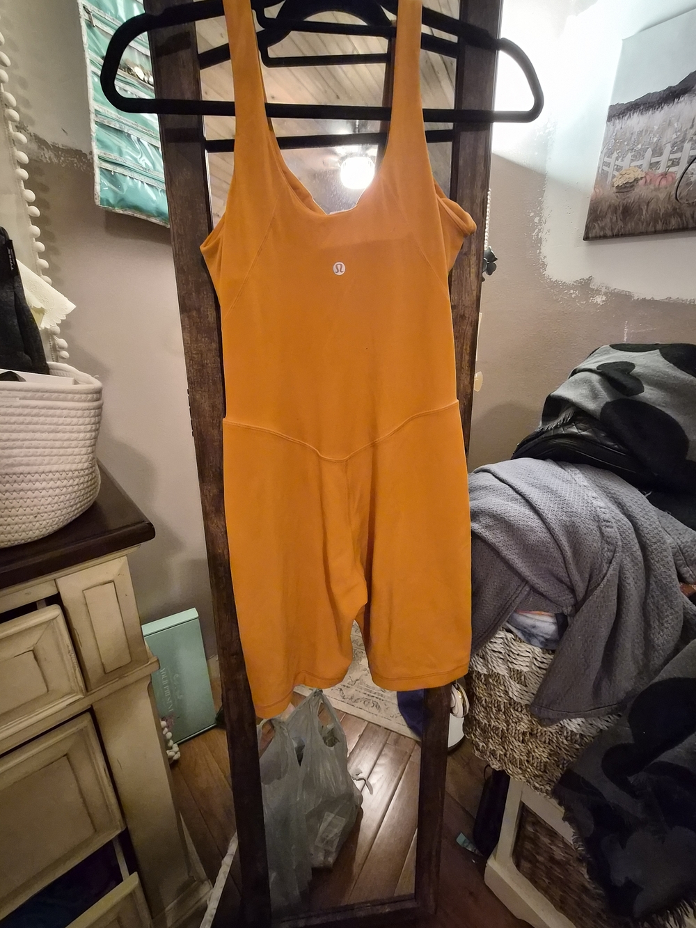 NWT Lululemon Align™ 8" Bodysuit Size 6 Dark Yellow Nulu Romper Yoga Gym $128 - Picture 6 of 10